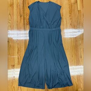 HALARA V-Neck Short Sleeve Gray Wide-Leg Jumpsuit Women’s Size 3x